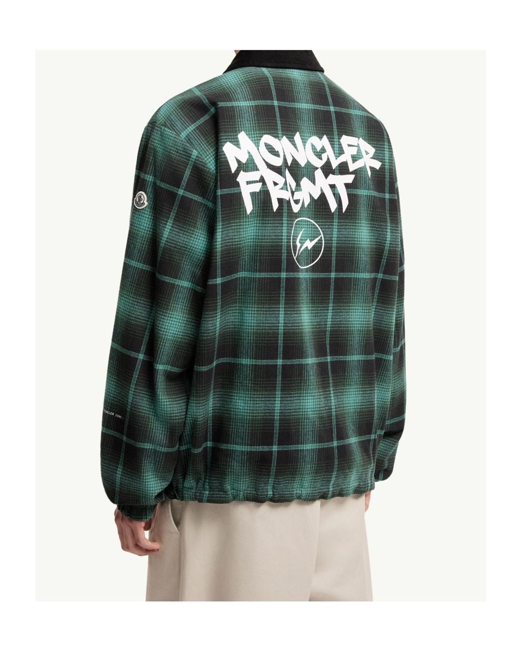 Moncler Green Genius Rykha Reversible Check Jacket for men