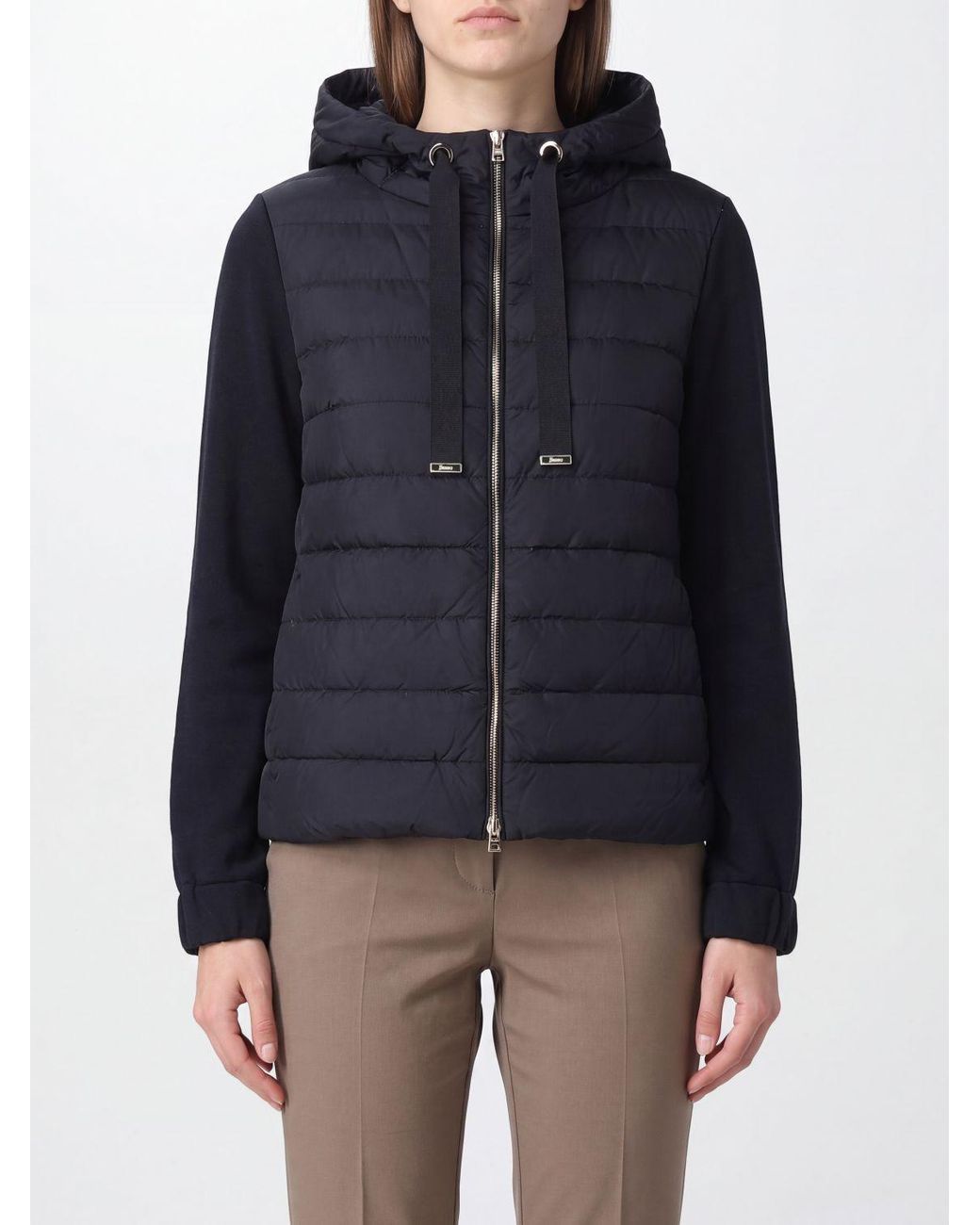 Herno Blue Drawstring Down Jacket