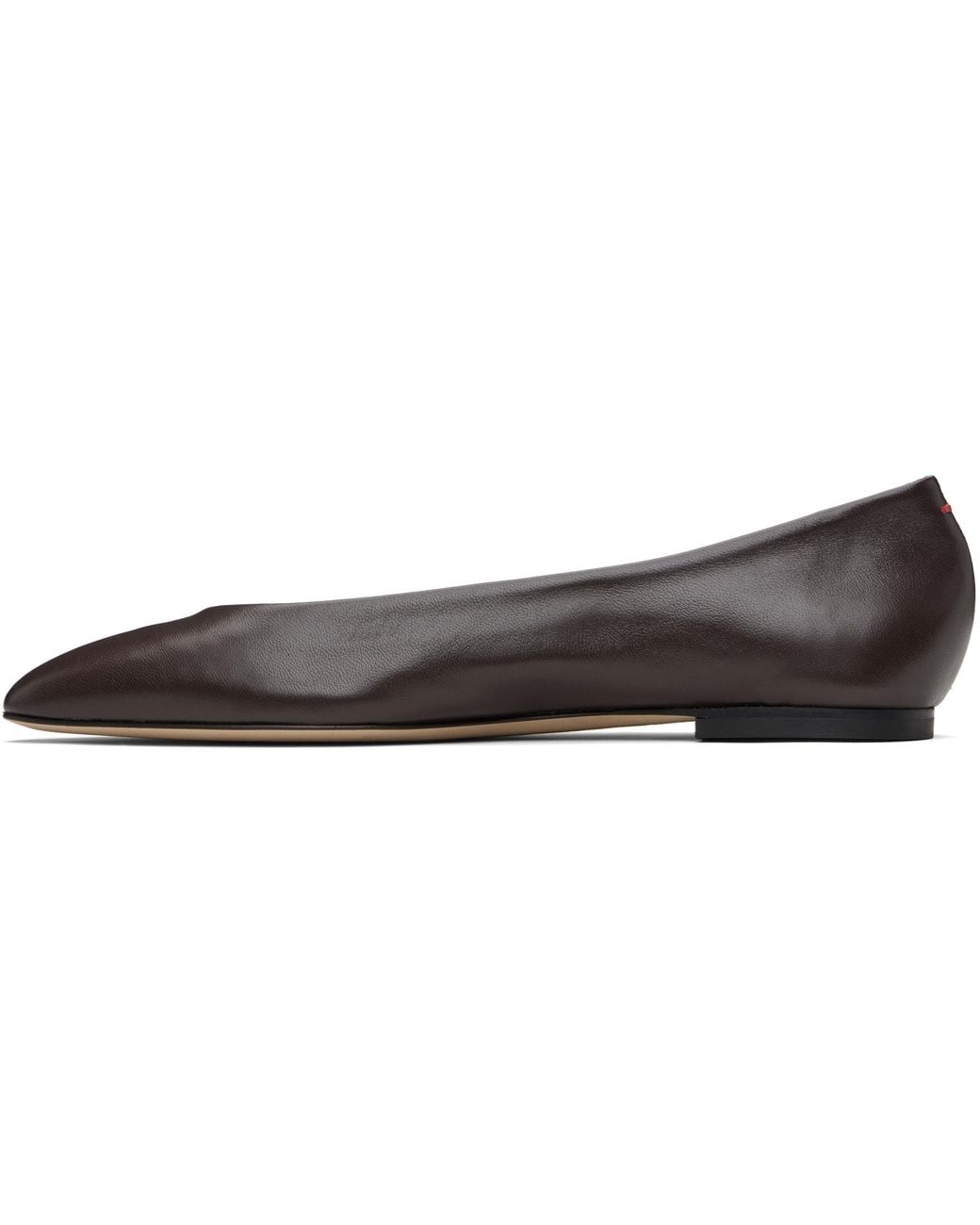 Aeyde Brown Pointed-Toe Ballet Flats