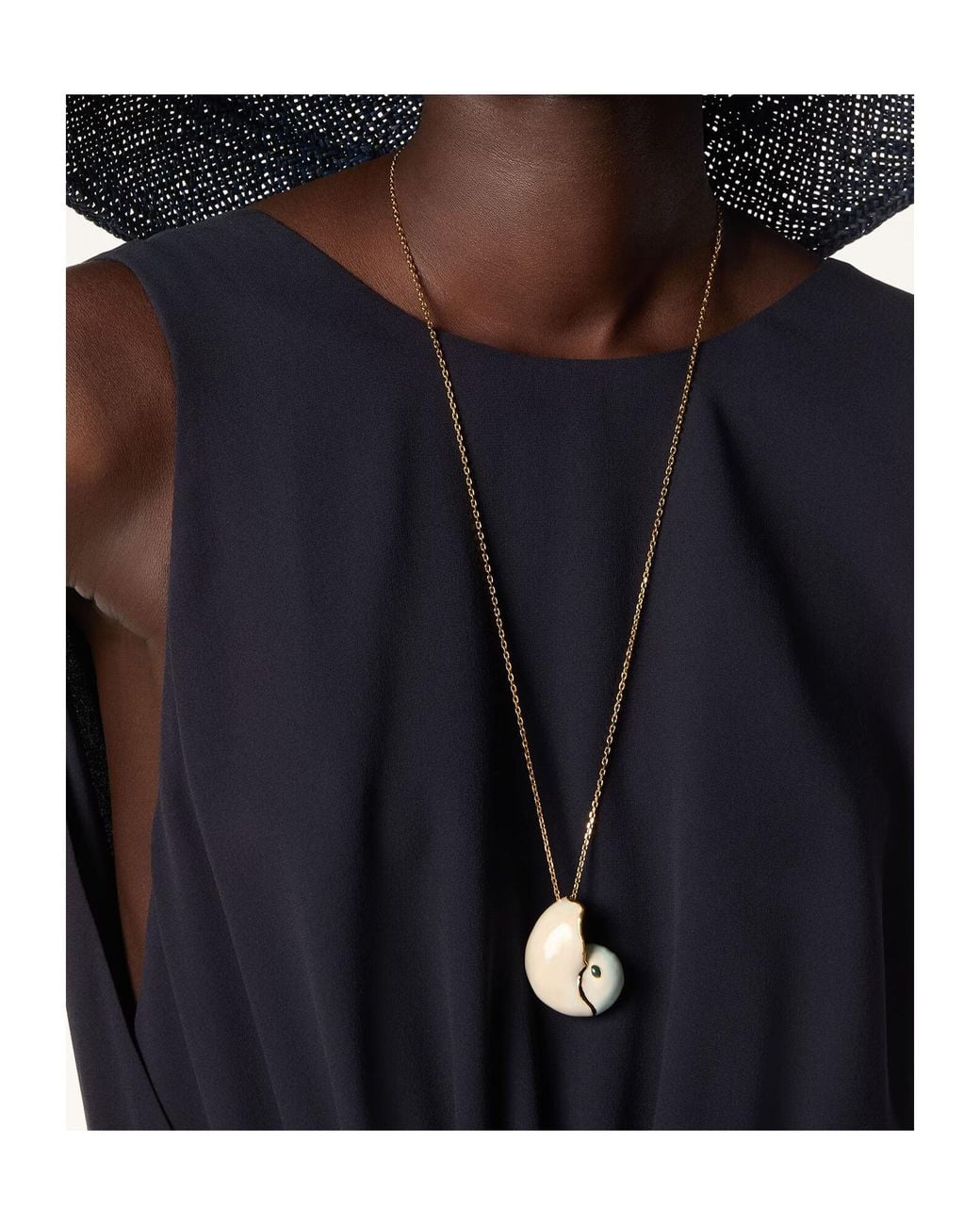 Loro Piana Metallic Seashell Necklace