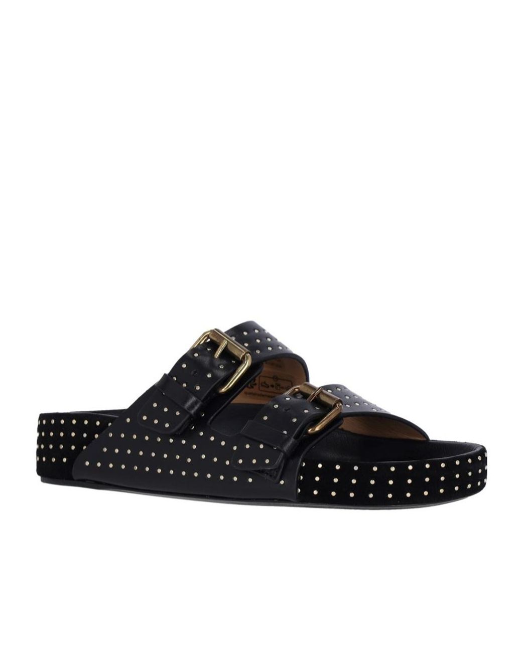Isabel Marant Black Embellished Slip-On Sandals