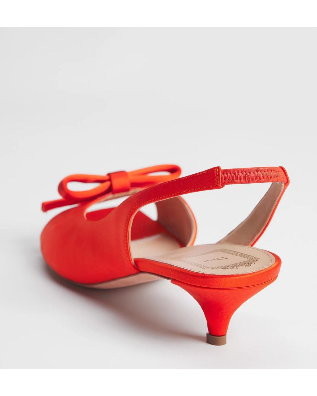 Dior Red Bow Heeled Slingback Sandal