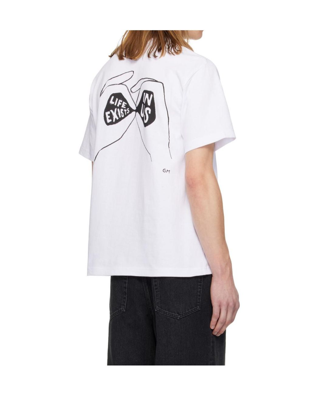 Sacai Blue Logo Detailed Crewneck T-Shirt