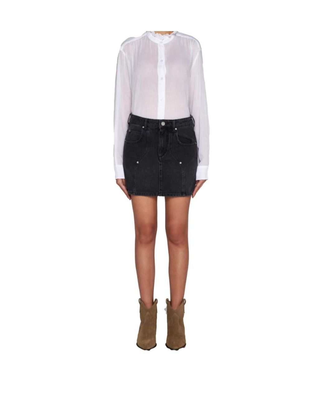 Isabel Marant Black Isabel Marant Étoile Denim Mini Skirt