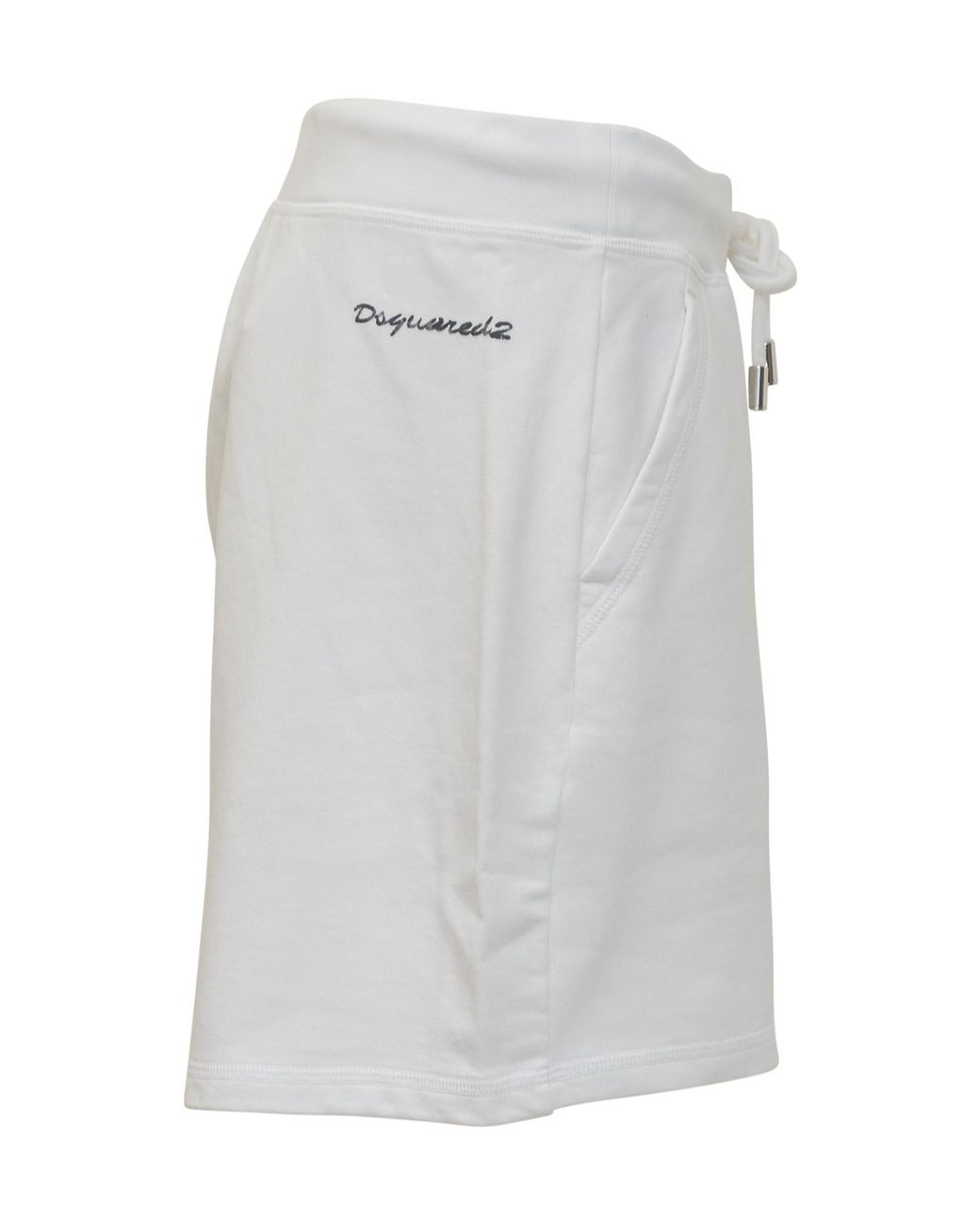 DSquared² White Drawstring Track Shorts