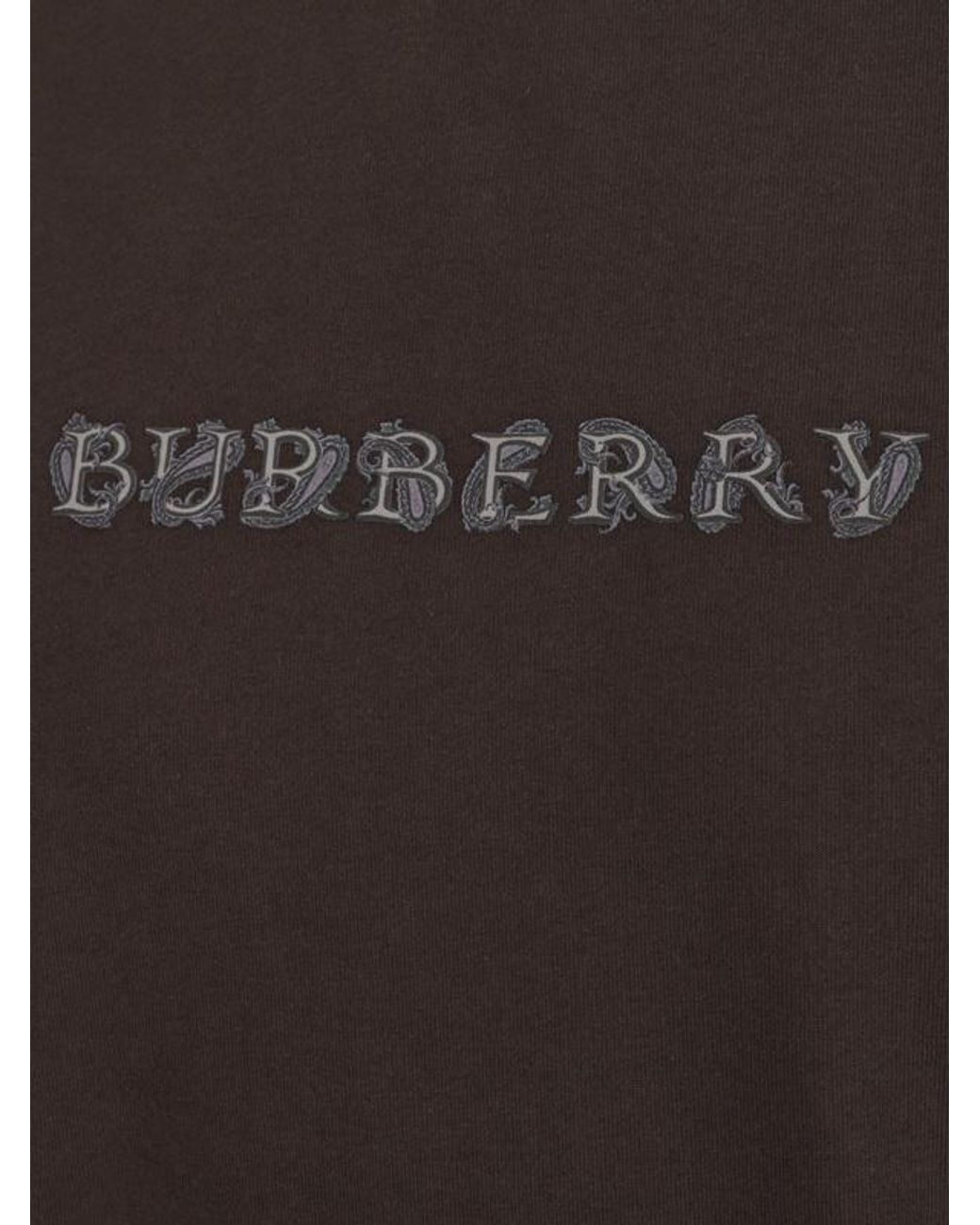 Burberry Black Logo Detailed Crewneck T-Shirt for men