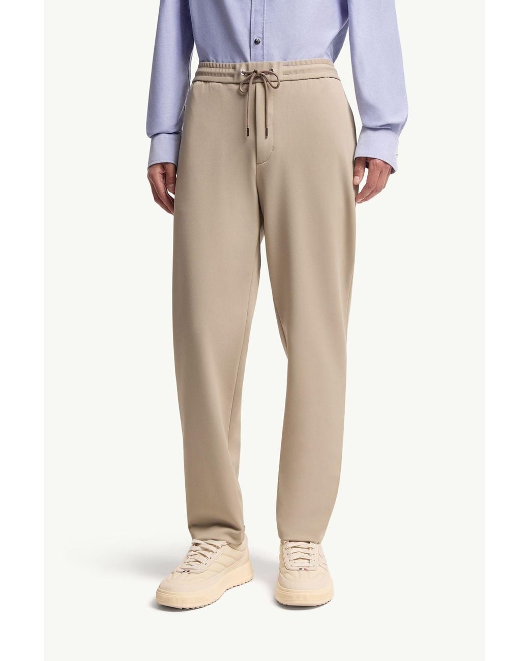 Moncler Natural Logo Jogging Trousers for men