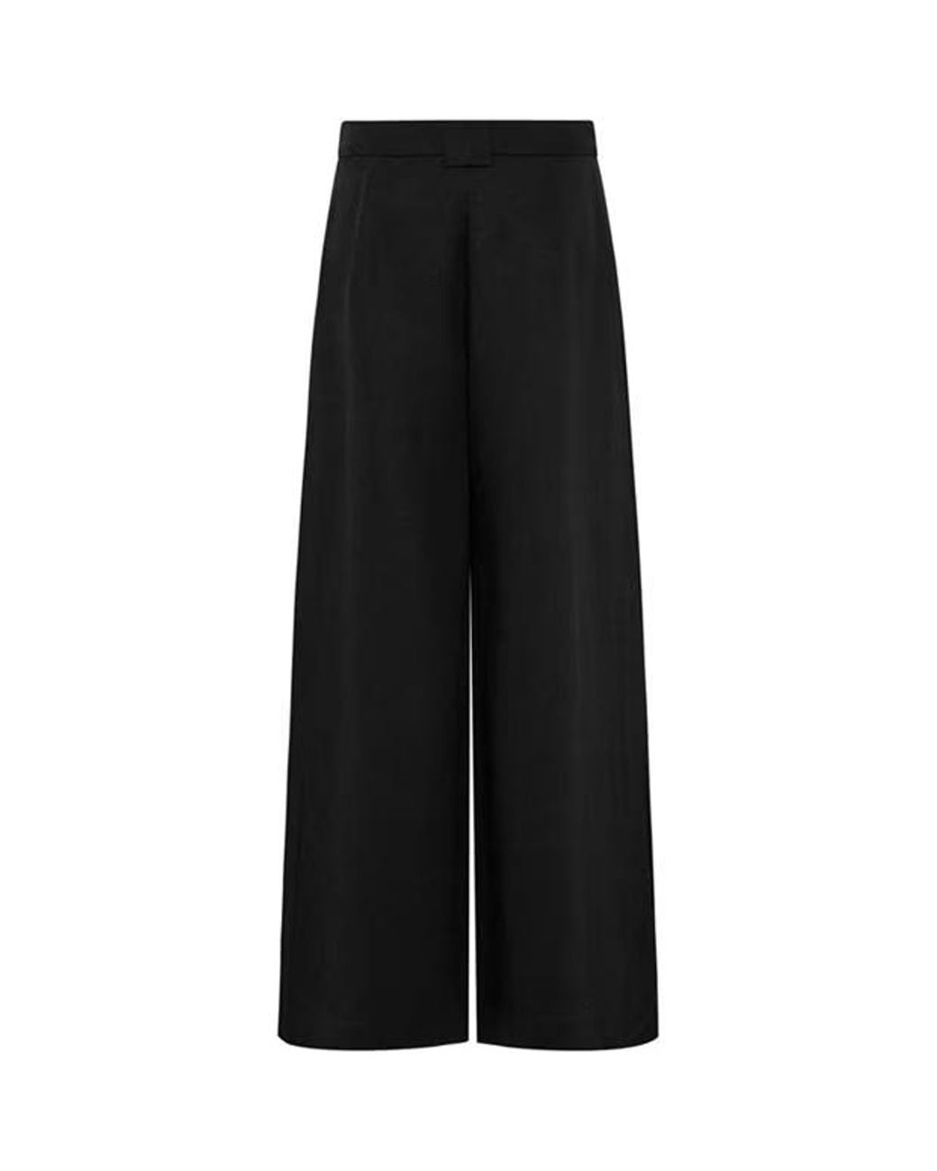 St. Agni Black Wide Leg Pleat Pants