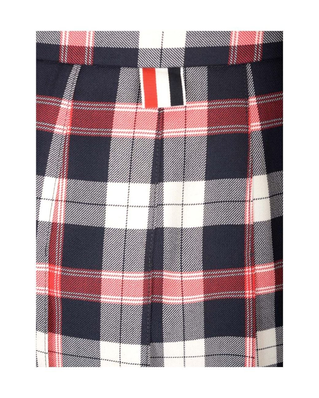 Thom Browne Checkered Pleated Mini Skirt