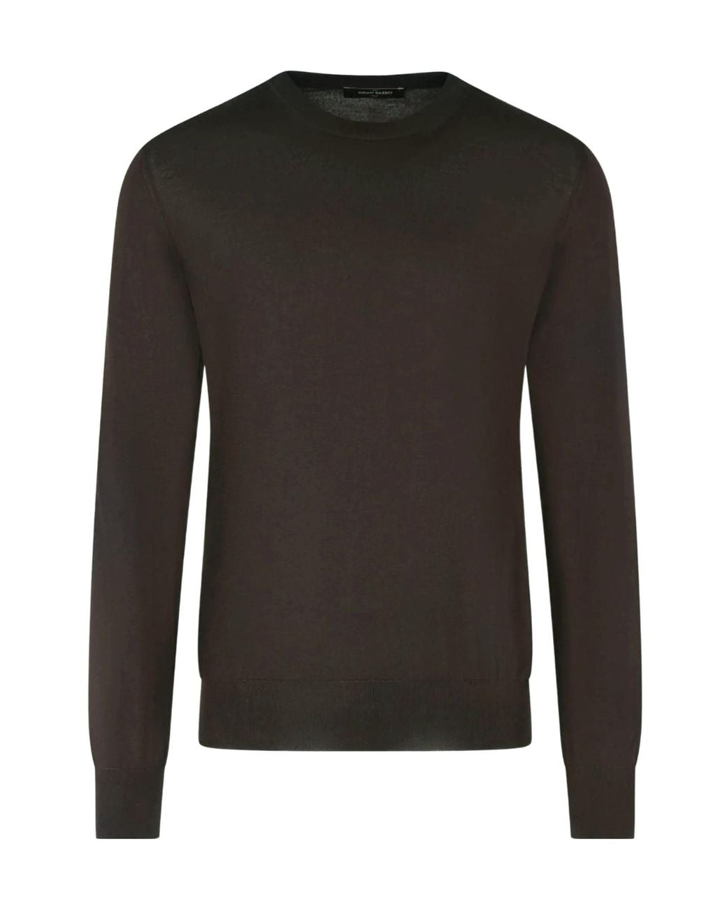 Gran Sasso Black Long-Sleeved Sweater for men