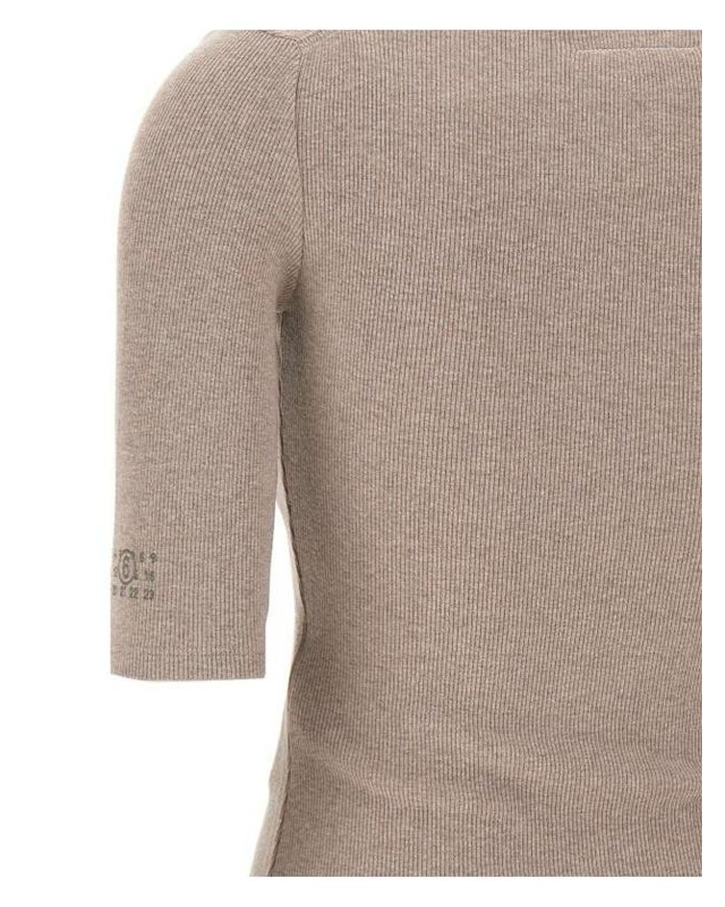 MM6 by Maison Margiela Natural Knitted Top