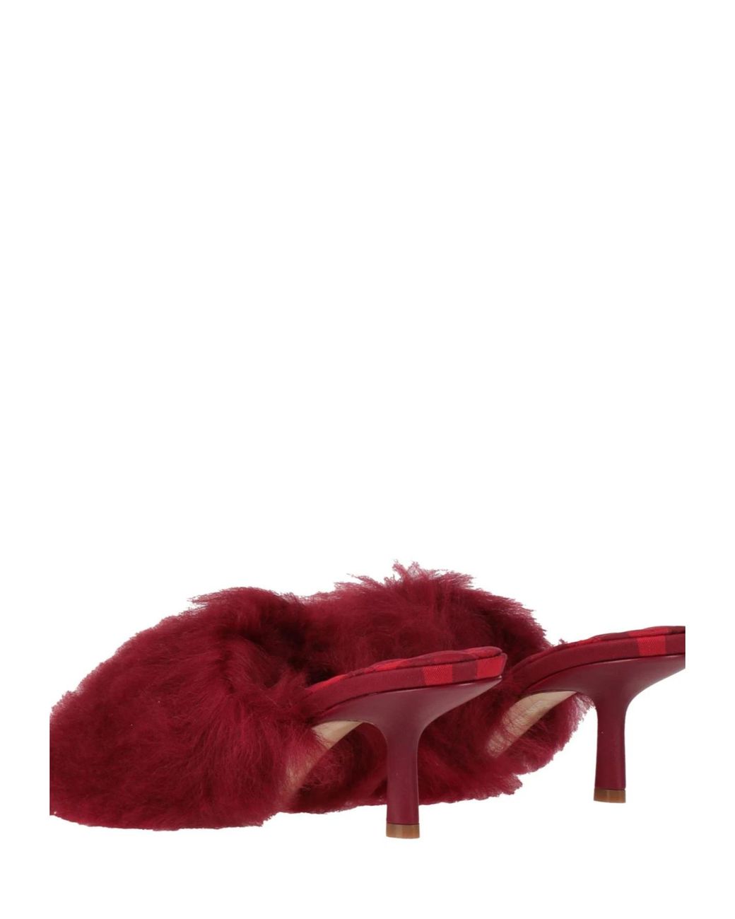 Burberry Red Minimalist Leather Stiletto Heels