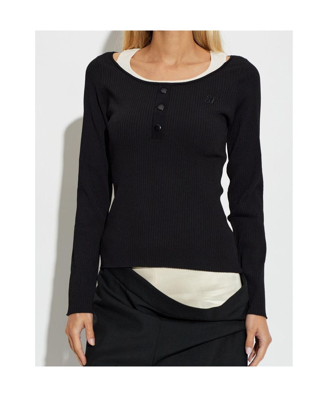 Baum und Pferdgarten Black Clary Layered Knitted Top