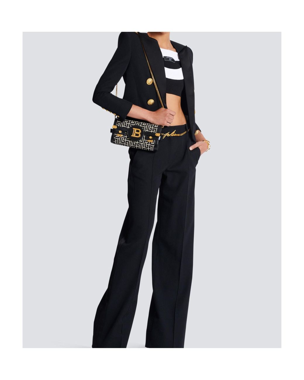 Balmain Black B-Buzz Pouch 23
