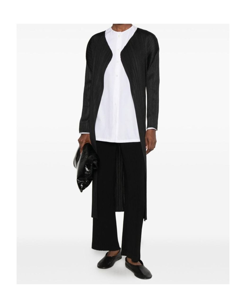 Pleats Please Issey Miyake Black Pleated Casual Jacket