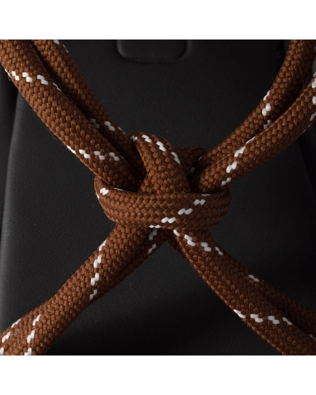 Miu Miu Brown Rivière Cord And Leather Sandals