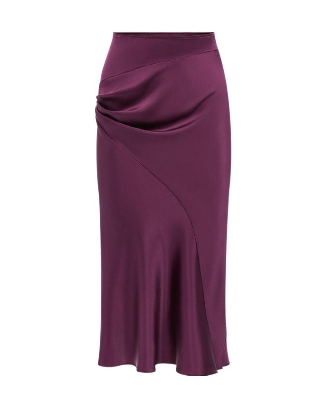 Nina Ricci Purple Asymmetrical Draped Skirt