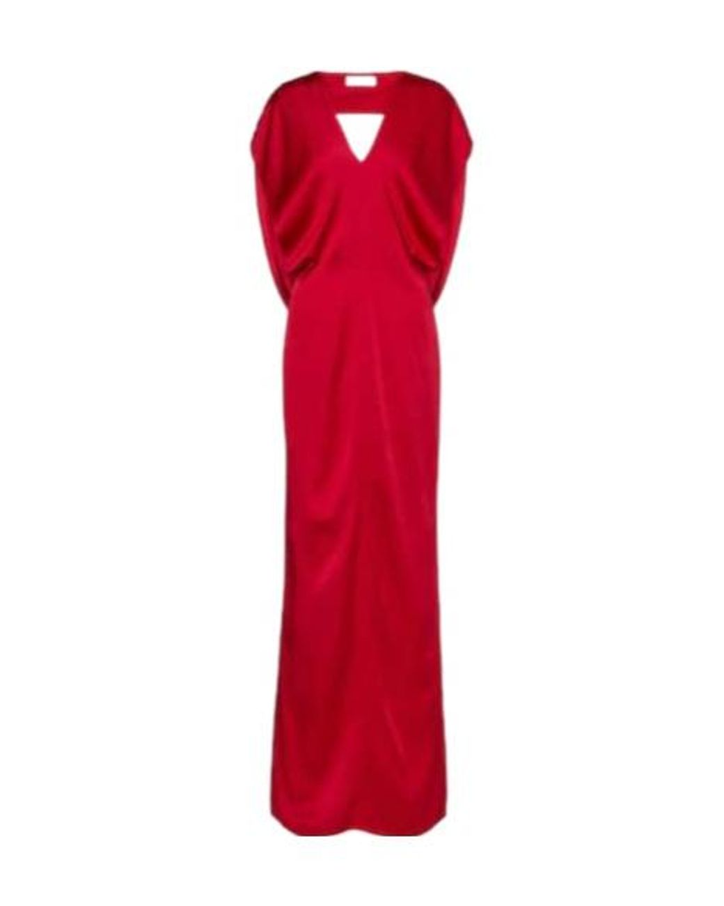 Stella McCartney Red Draped Satin Gown