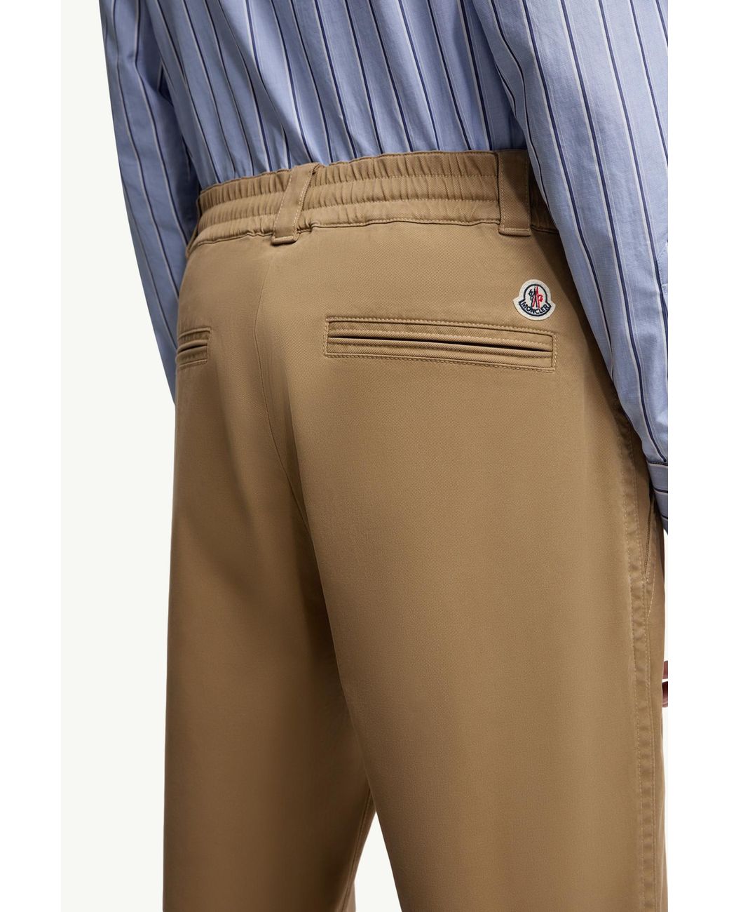Moncler Natural Straight-Leg Trousers for men