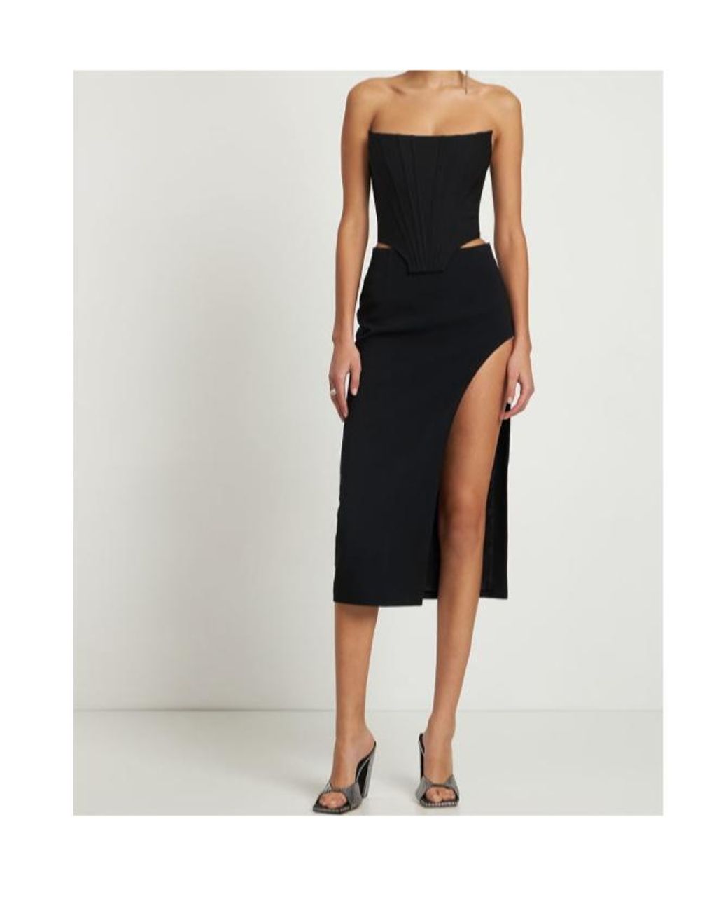 GIUSEPPE DI MORABITO Black Double Twisted Wool Corset Top