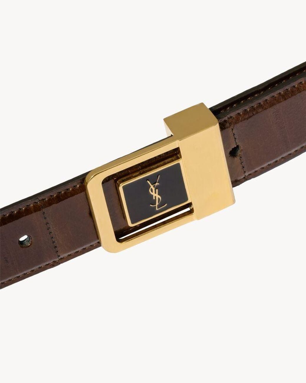 Saint Laurent White La 66 Belt for men