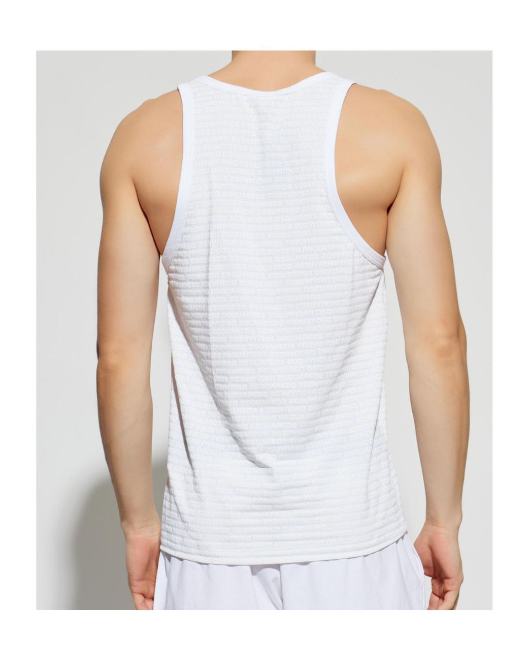 DSquared² White Sleeveless Vest for men