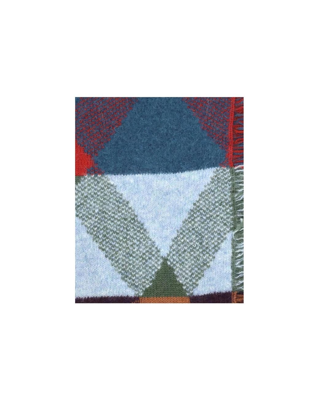 Dries Van Noten Blue Tasseled Scarf for men