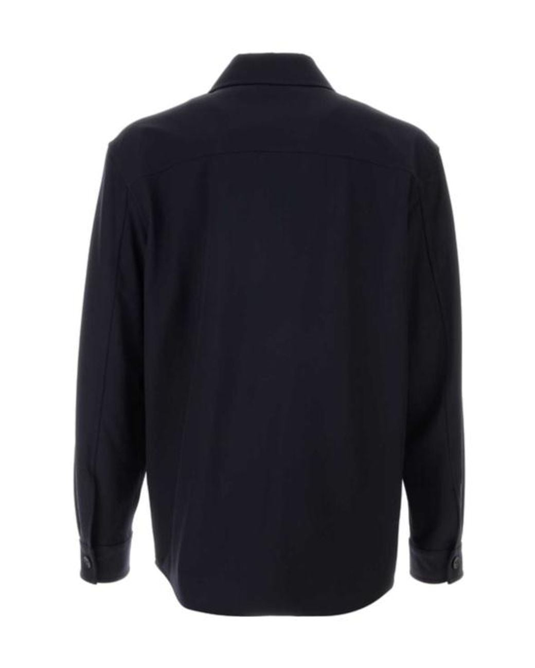 The Row Blue Long-Sleeved Shirt Jacket for men