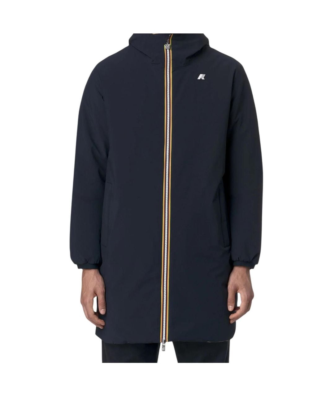 K-Way Blue Jacob St Reversible Hooded Coat for men