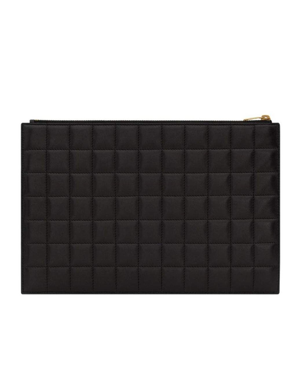 Saint Laurent Black Matelassé Carré Tablet Pouch