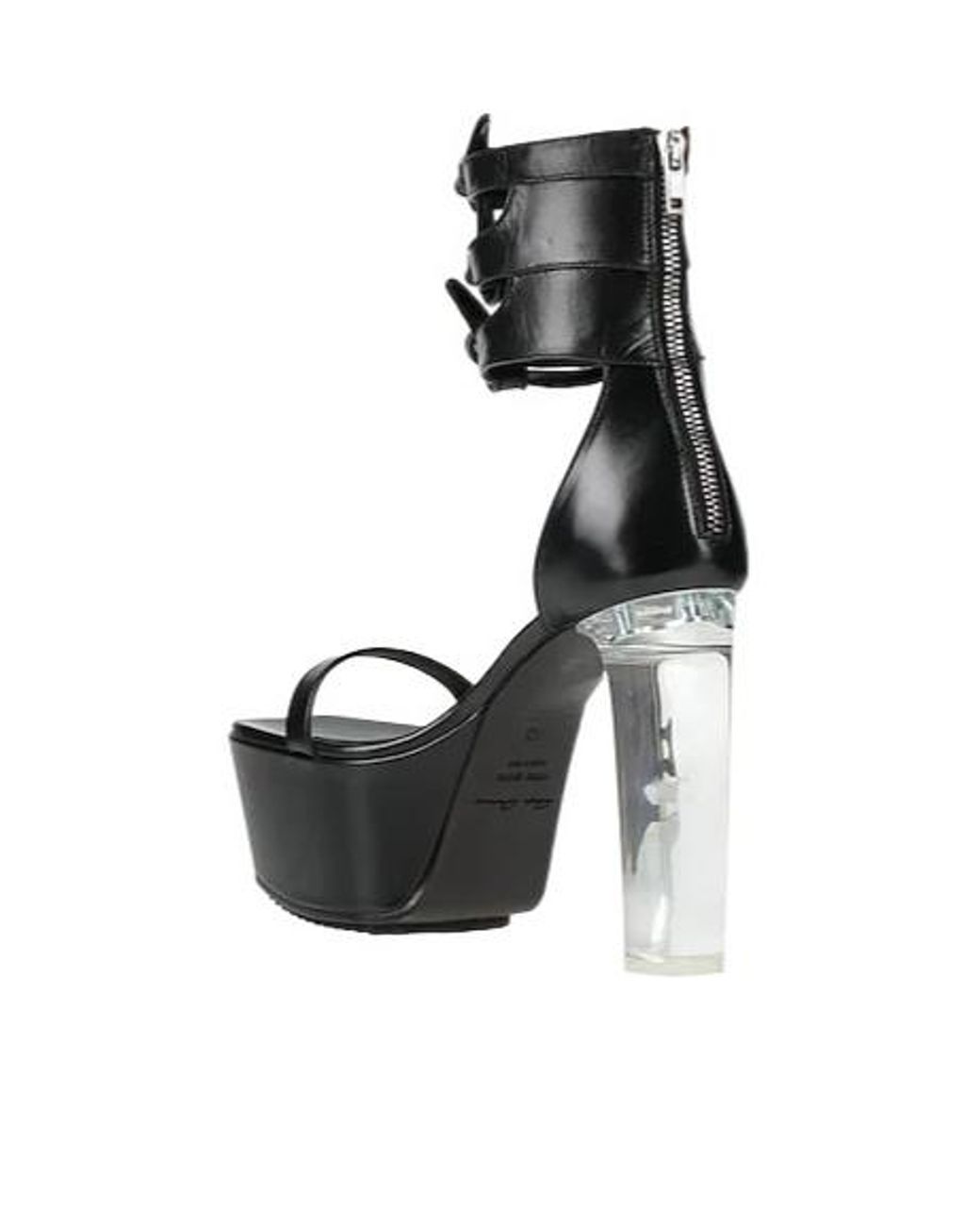 Rick Owens Black Simple Leather Sandals