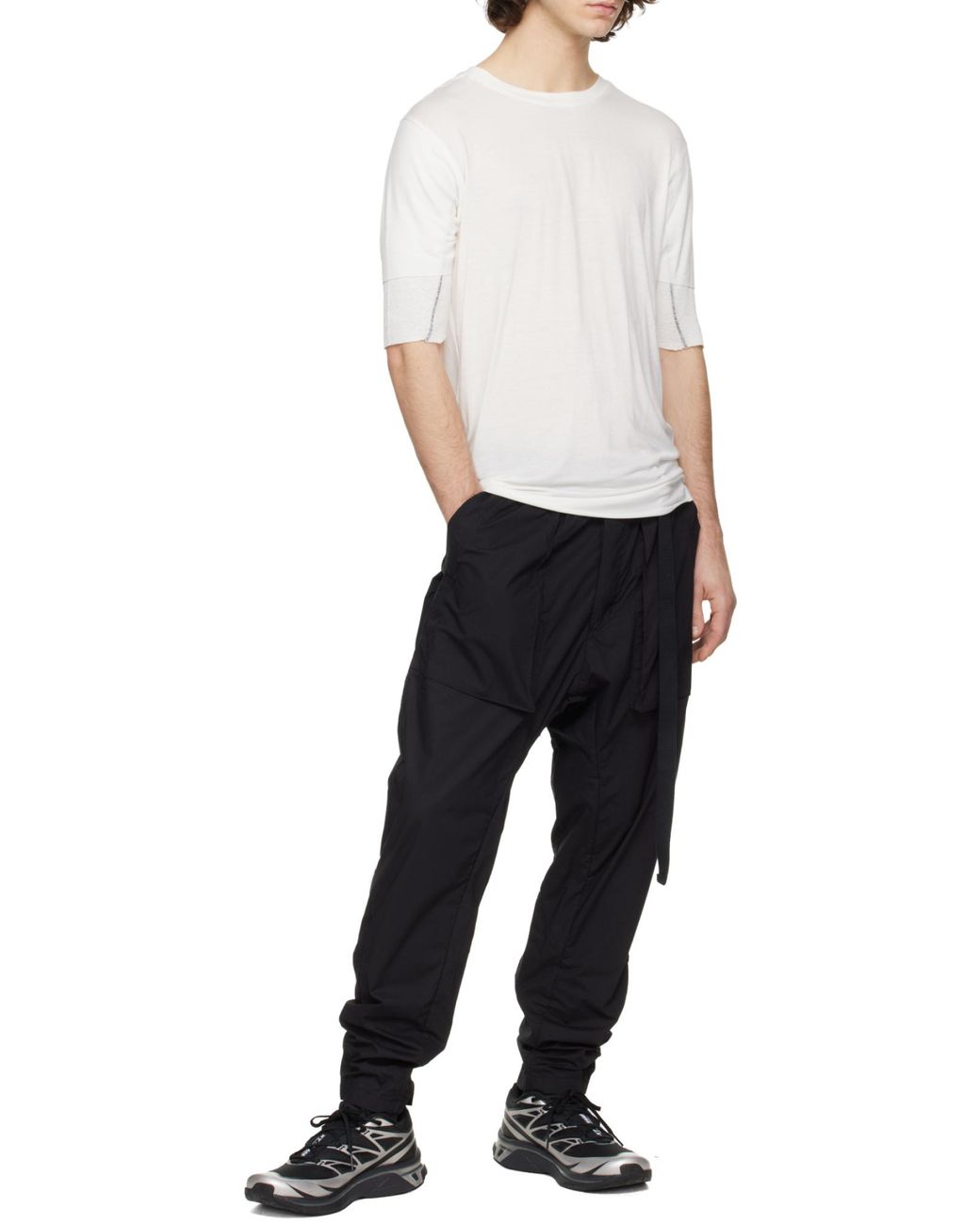 Thom Krom Black Elastic Waist Casual Pants for men