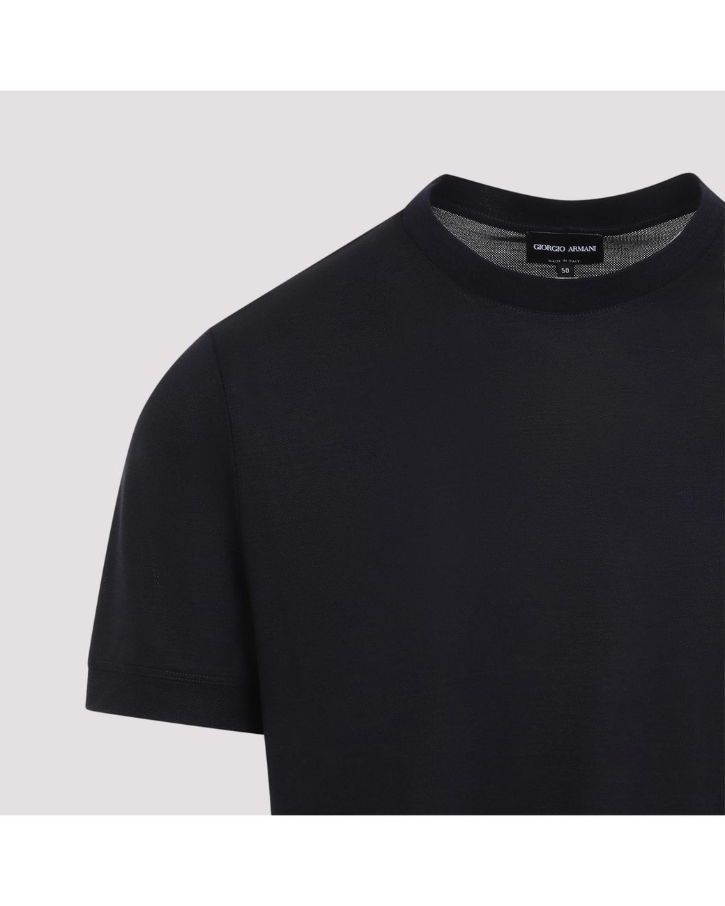 Giorgio Armani Black Crewneck Short-Sleeved T-Shirt for men