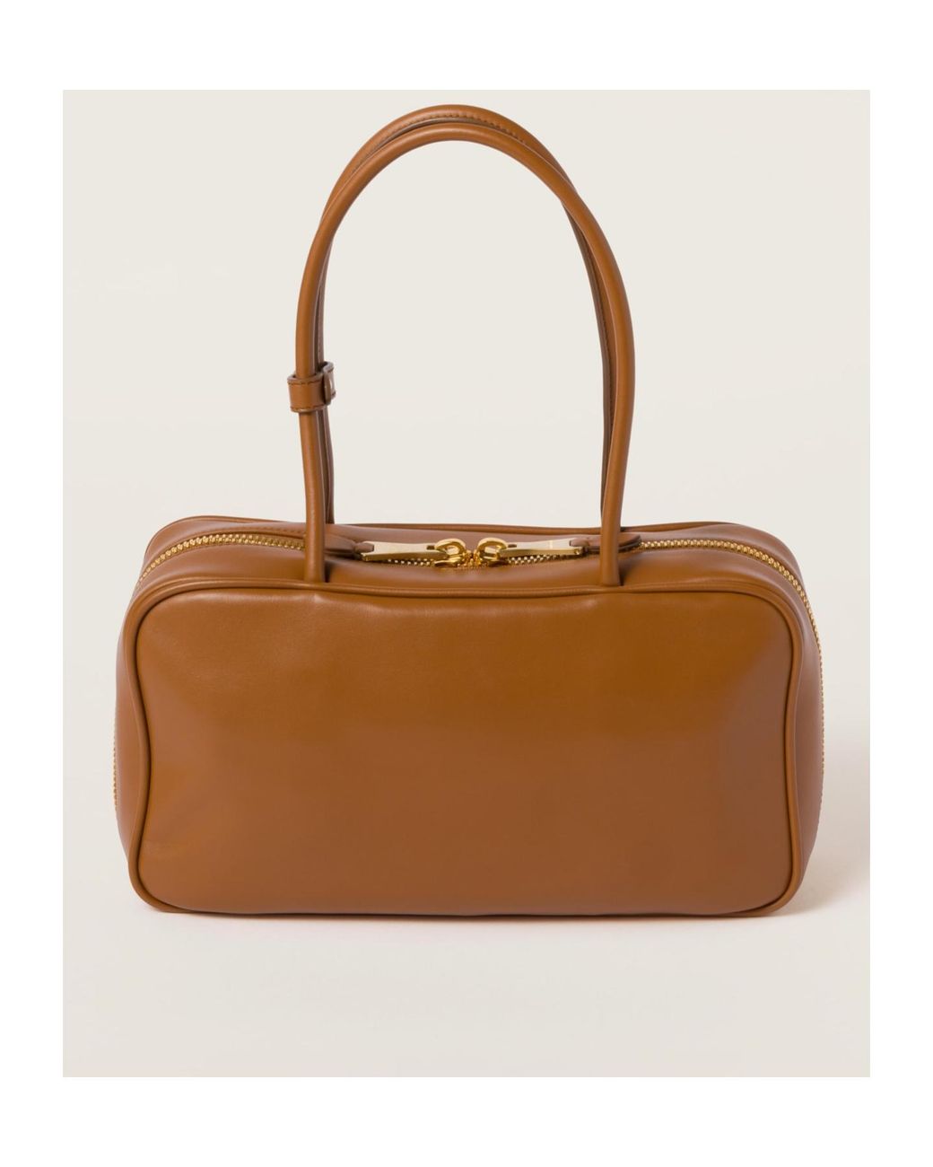Miu Miu Brown Beau Leather Top-Handle Bag