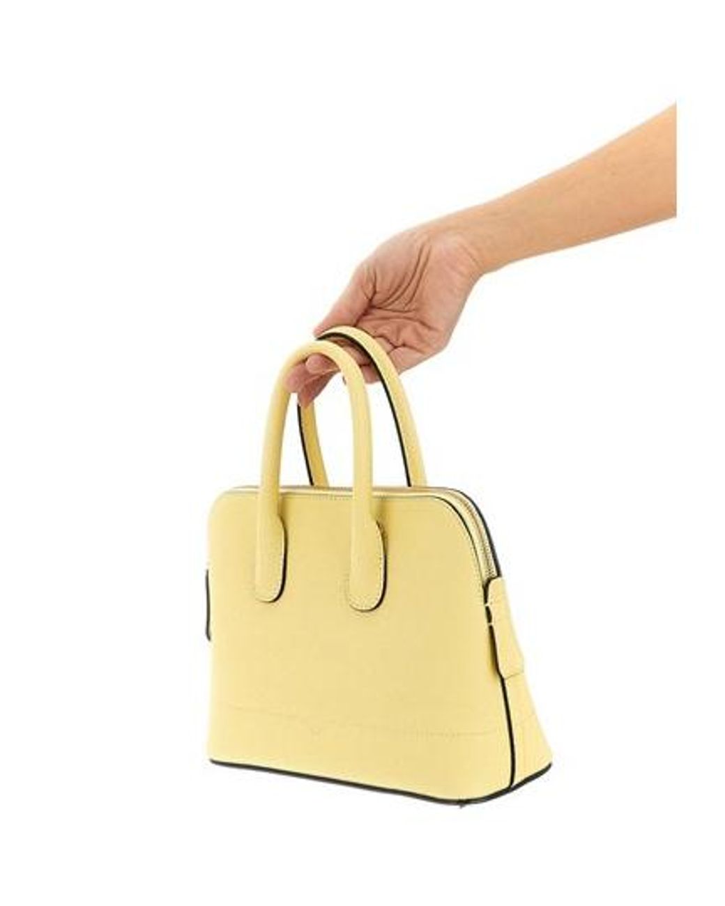 Valextra Yellow Mylogo Mini Handbag