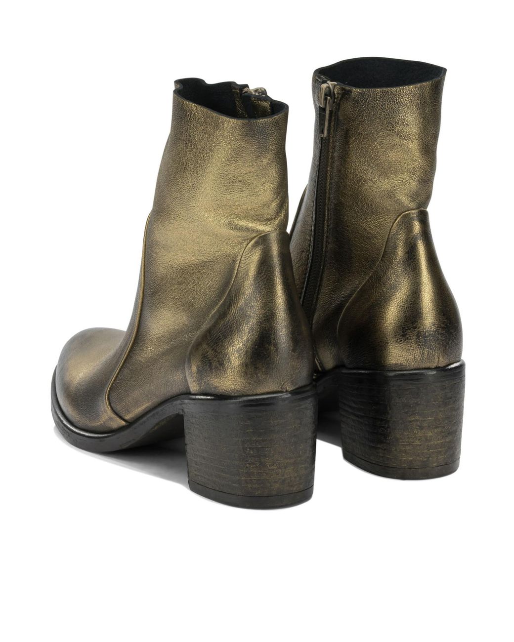 Strategia Green High-Heeled Ankle Boots