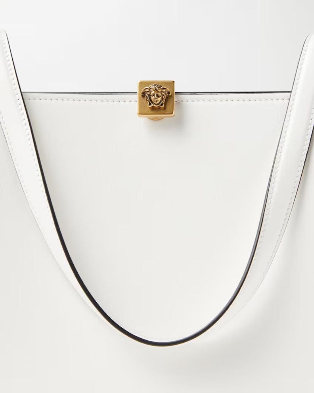 Versace White Vitello Medium Tote Bag
