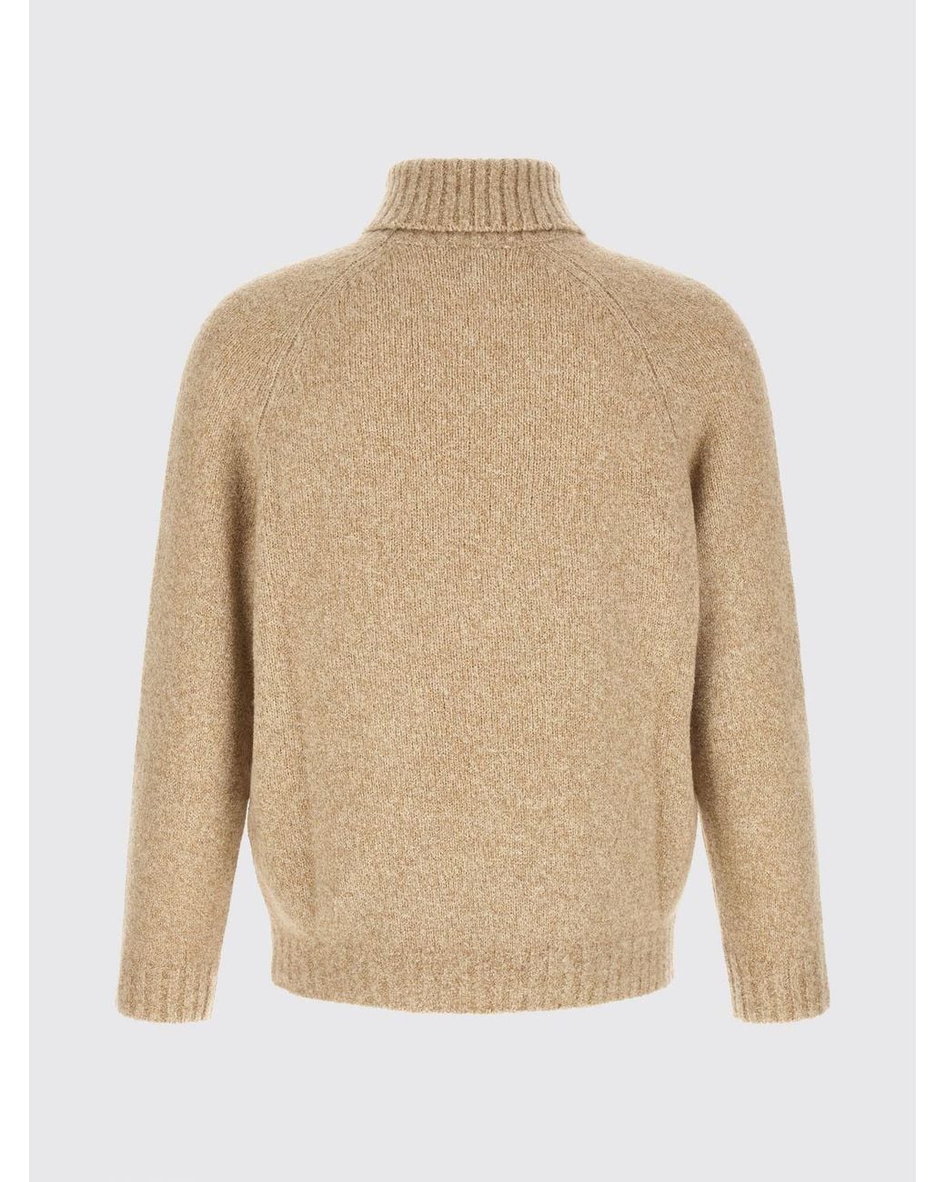 Brunello Cucinelli Natural Raglan Sleeved Turtleneck Sweater for men