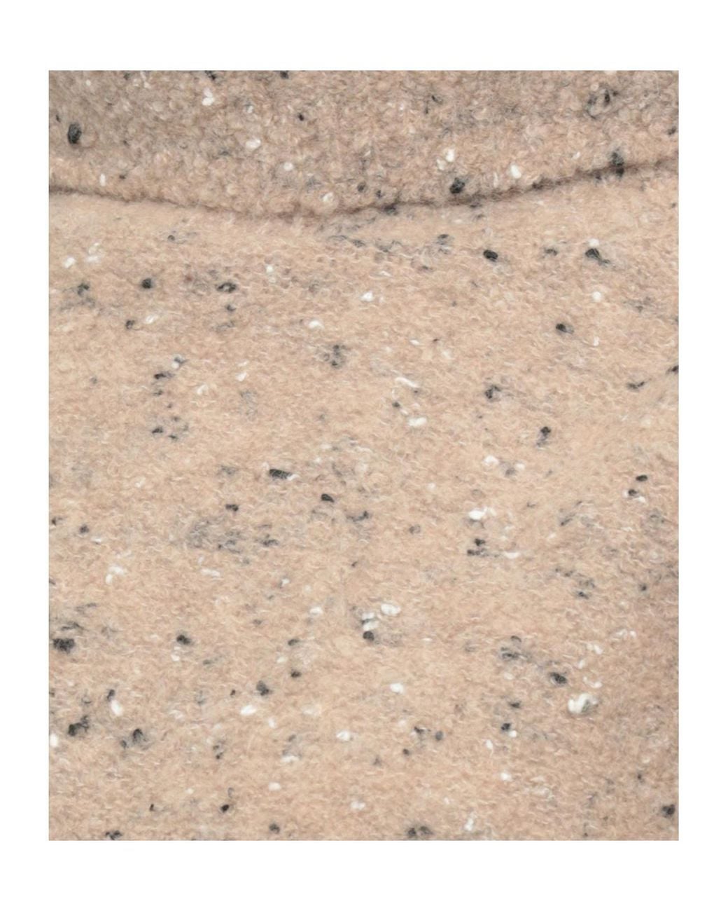 D.exterior Natural Speckled High Neck Knitted Sweater