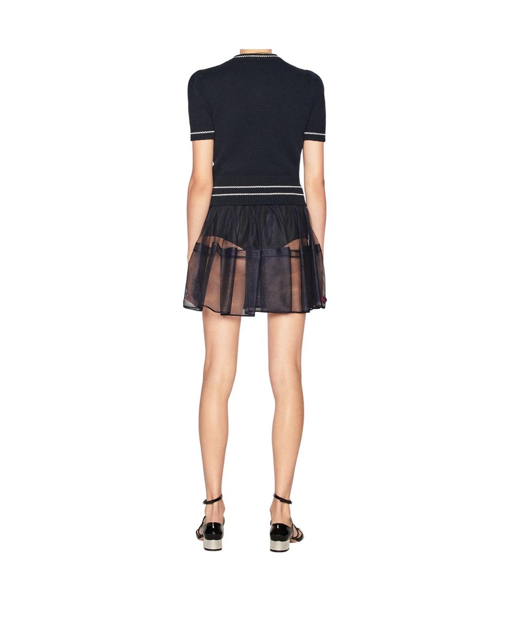 Dior Black 'Christian Short-Sleeved Sweater