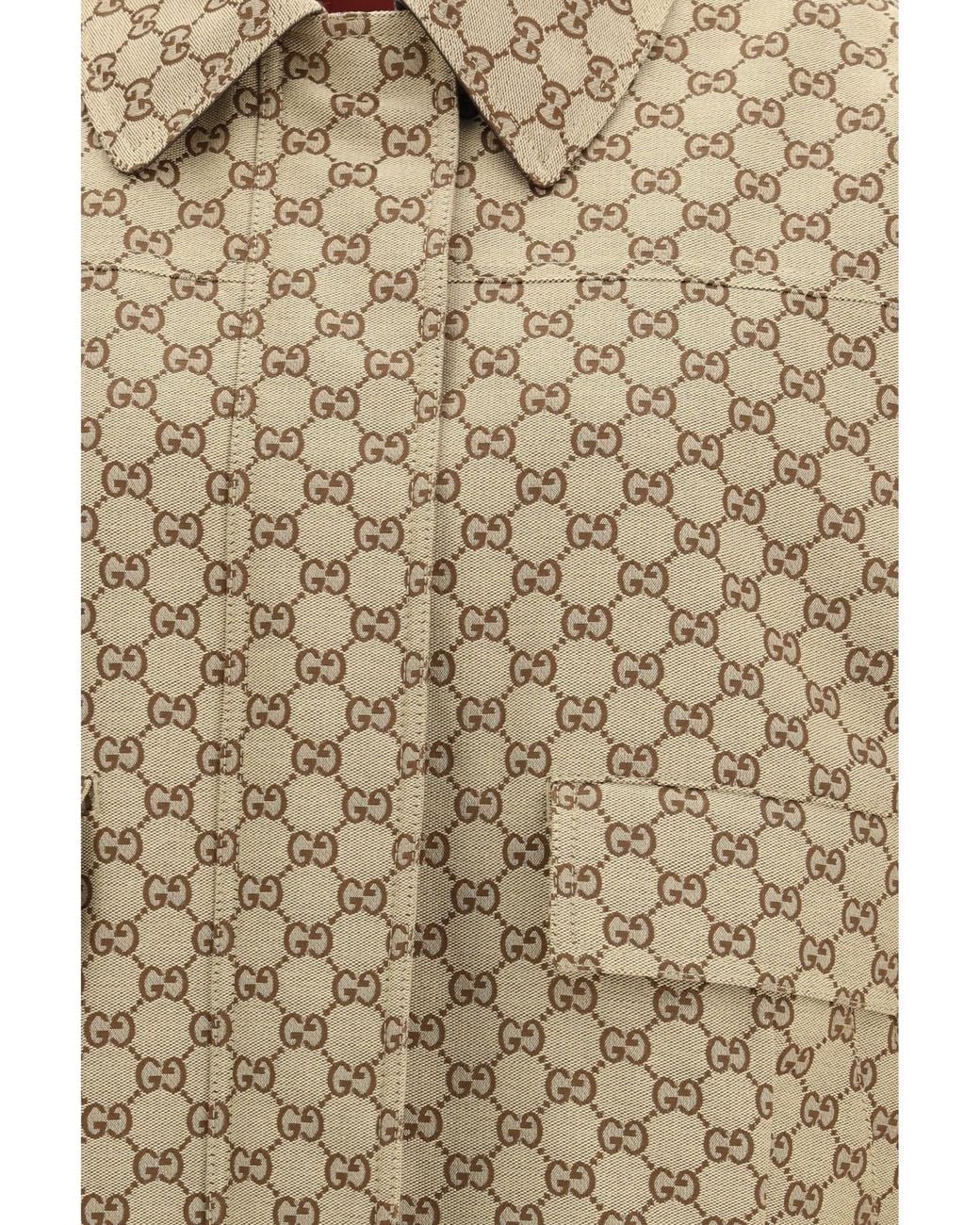 Gucci Natural Gg Monogram Bomber Jacket
