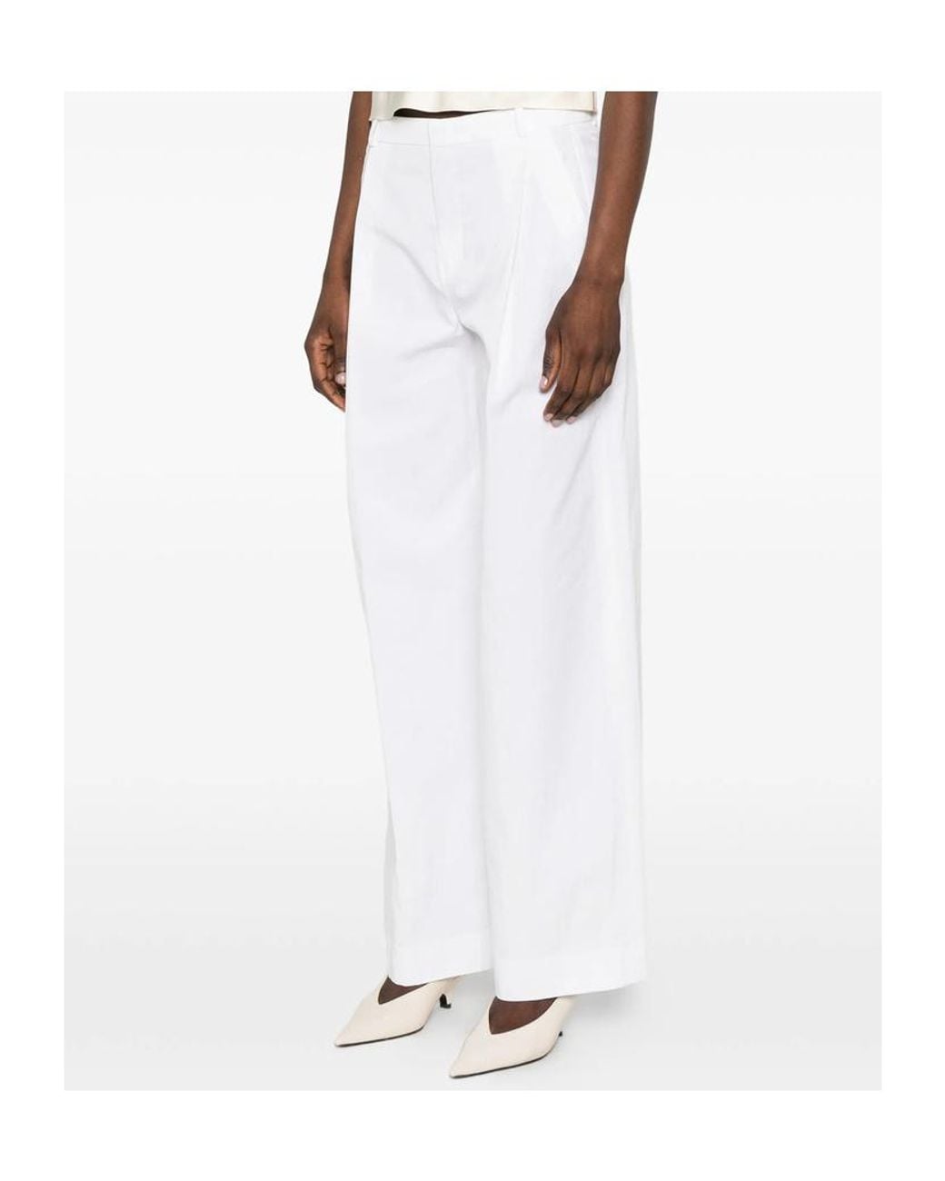Vince White Straight-Fit Pants