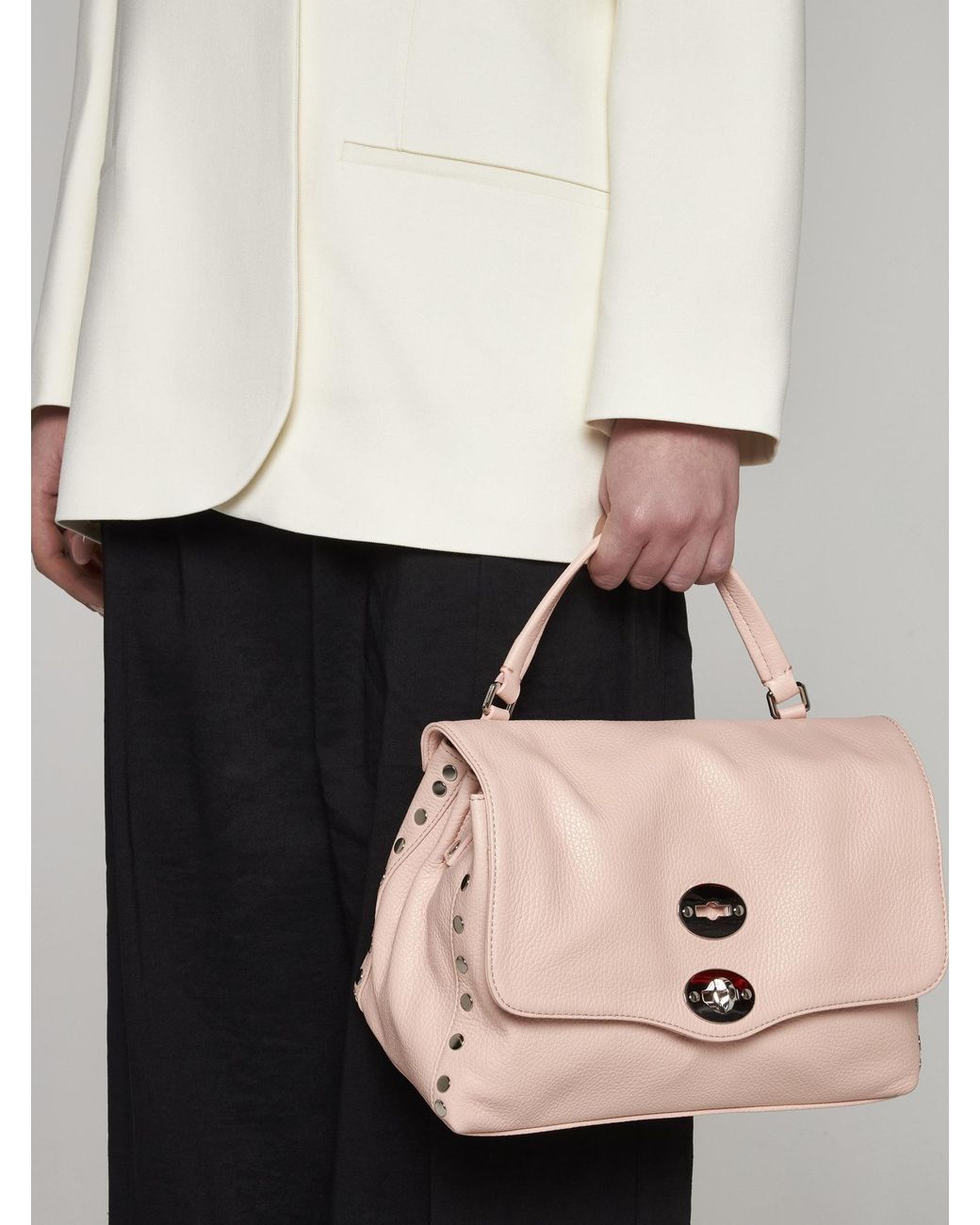 Zanellato Natural Postina Twist-Lock Top Handle Bag