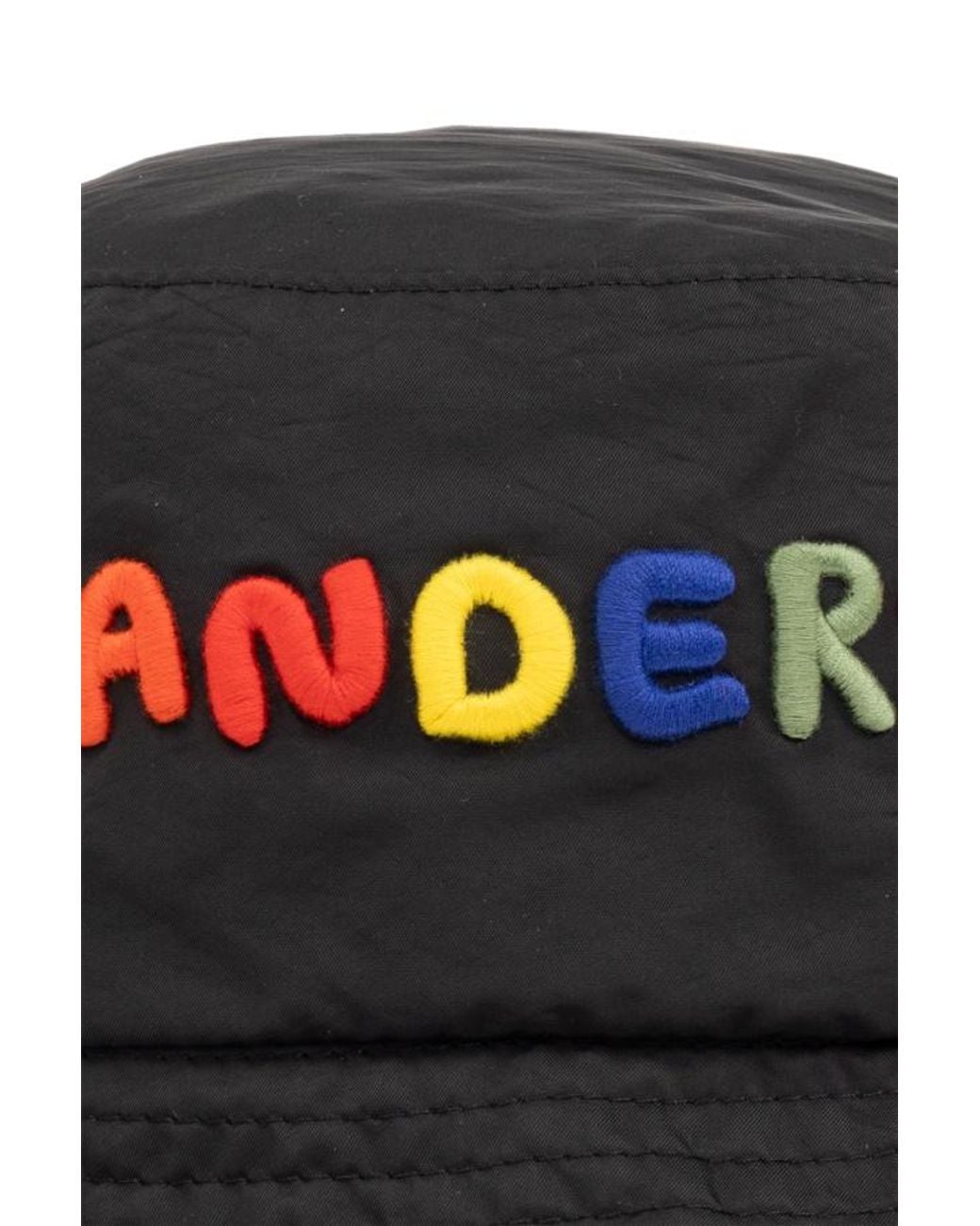 J.W. Anderson White Jw Anderson Logo Embroidered Bucket Hat for men