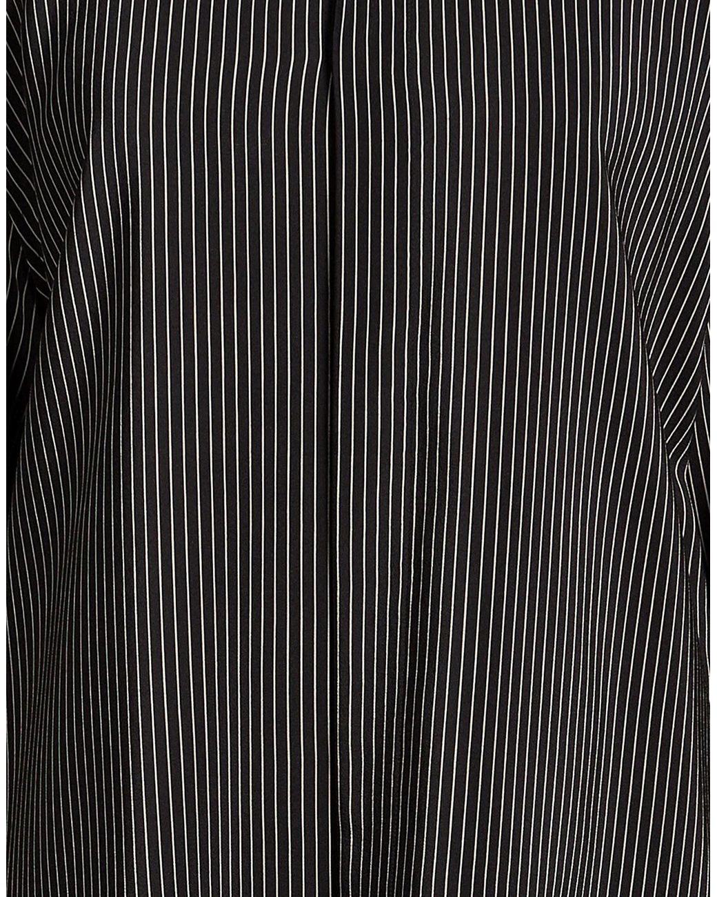 Saint Laurent Black Striped Long Sleeve Shirt