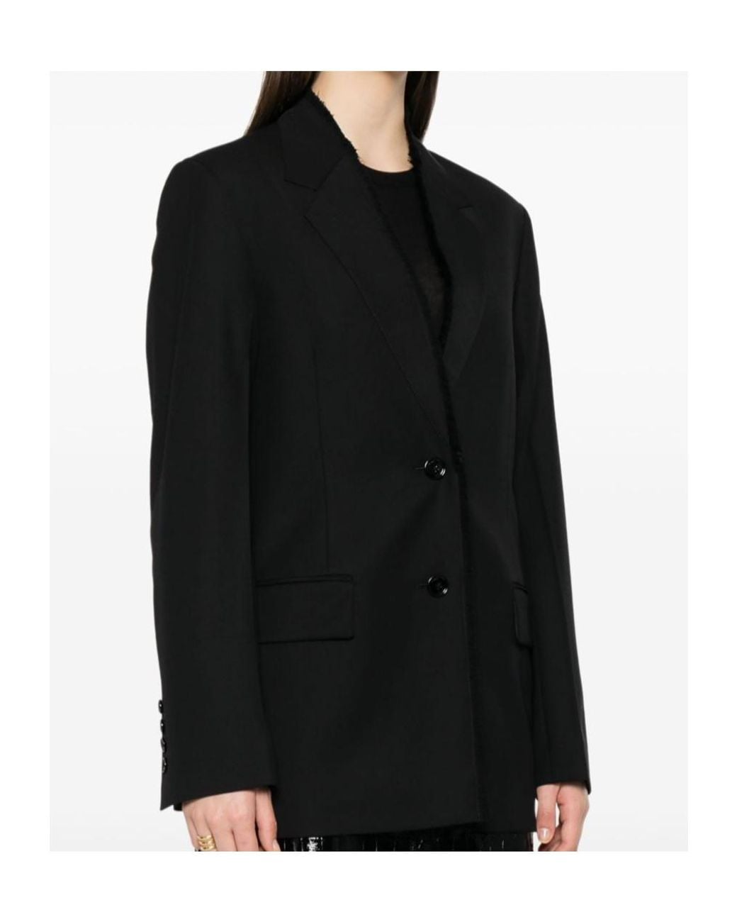 Totême  Black Totême Single-Breasted Long Sleeved Blazer