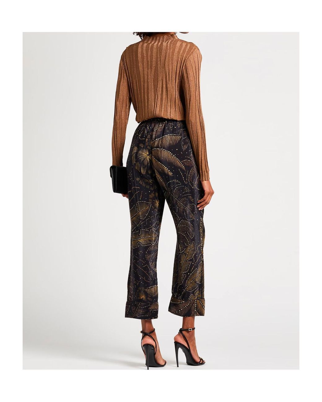 Farm Rio Gray Elastic Waist Casual Pants
