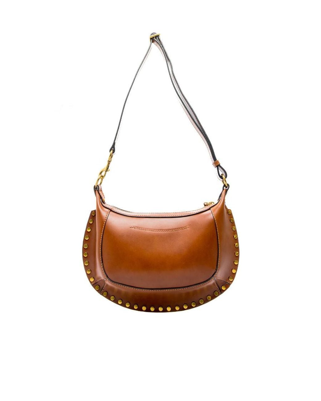 Isabel Marant Brown Oskan Moon Zipped Shoulder Bag