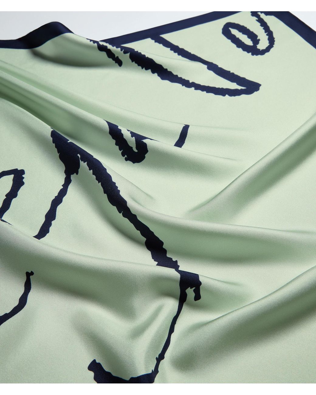 Bottega Veneta Green Silk Foulard
