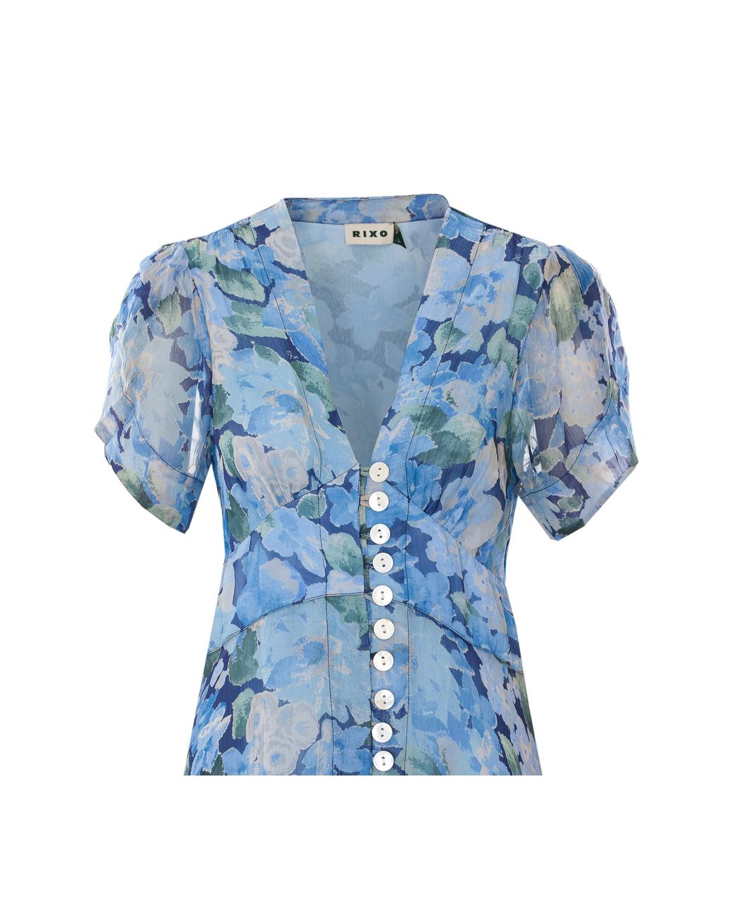 Rixo Blue Novara Dress